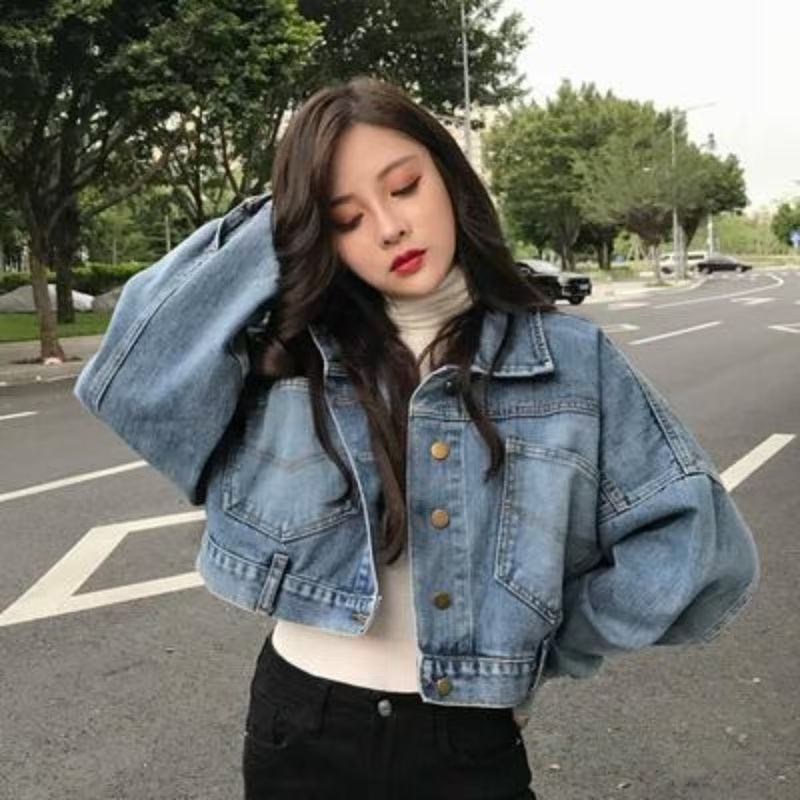 新款秋季小外套宽松韩版短款上衣洋气长袖百搭网红牛仔夹克女