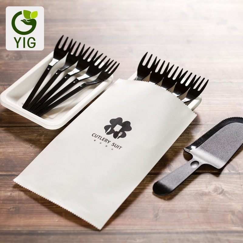 餐具纸袋包装5人份生日蛋糕刀叉盘一次性婚庆派对烘培用品