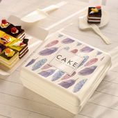 纯纸浆8寸慕斯蛋糕盒子提拉米苏6寸芝士巴斯克包装 盒礼盒定制logo