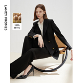 职业正装 气质西服外套 西裤 朗姿纯羊毛高级感修身 2025春新西装 女