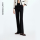 女 朗姿黑色高腰直筒裤 2025年秋季 通勤百搭西裤 新款 高级感气质长裤