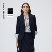 西服2026春季 外套修身 朗姿纯羊毛一粒扣简约西装 新款 漾25系列