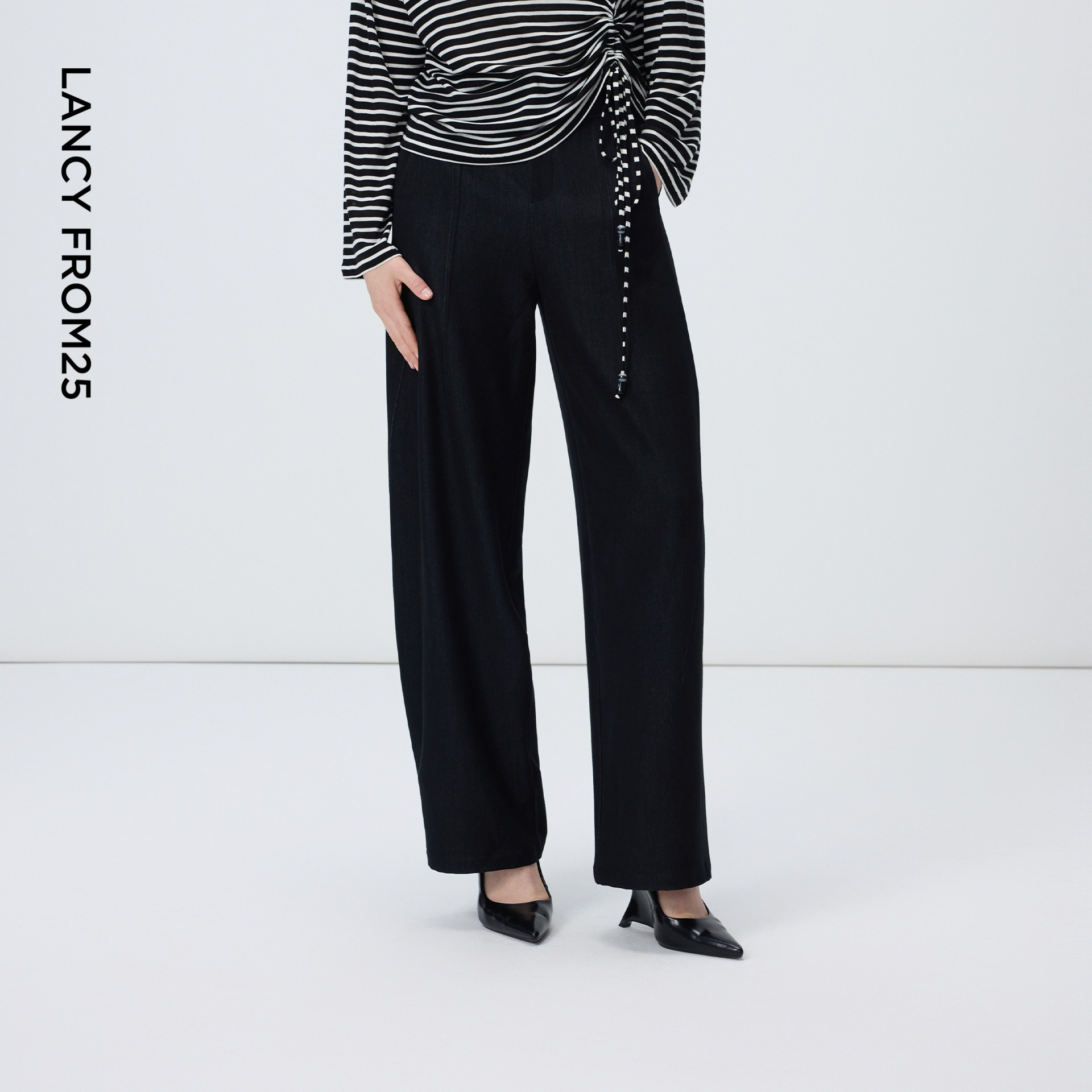 朗姿高腰阔腿镰刀裤设计感西装裤通勤西裤时尚百搭2026年春季新款,女装/女士精品,西装裤/正装裤,淘宝优惠券,粉丝福利购,淘宝优惠卷