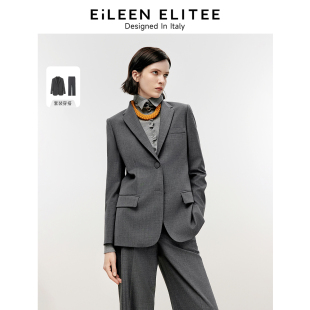 ELITEE羊毛冬季 西裤 新款 外套 气质职业高级感西装 朗姿欧洲EiLEEN