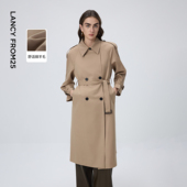 大衣气质秋季 风衣外套法式 复古中长款 新款 朗姿羊毛Basic衣橱