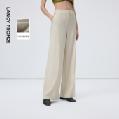 新款 裤 漾25系列 羊毛2026年春季 朗姿设计感休闲直筒米白色西装