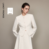 兰亭叙 朗姿新中式 立领盘扣短外套 半身裙气质2026年春季 新款