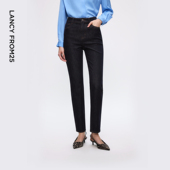 新款 朗姿修身 复古风2025年冬季 高级感通勤百搭直筒裤 女 气质牛仔裤