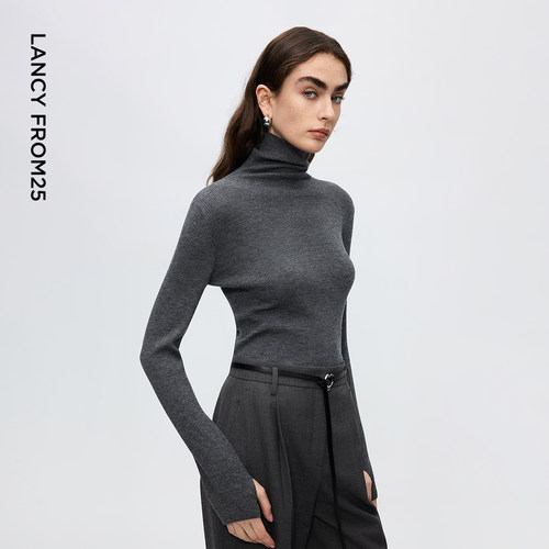 温暖高领 修身版型 舒适羊毛