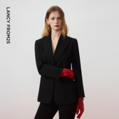 MONEY HONG 朗姿羊毛一粒扣商务西装 通勤风西服2026年春季 新款