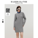 气质显瘦羊毛针织连衣裙子 新款 朗姿欧洲EiLEEN ELITEE2024年冬季