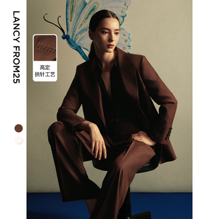 女 设计感新年西装 朗姿复古高级感职业通勤西服外套2025年春季 新款