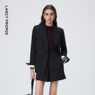 新款 朗姿平驳领微收腰气质西装 西服女2026年春季 质感修身 优雅时尚