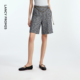 提花五分裤 设计感休闲裤 子2025年秋季 朗姿小香风肌理感短裤 新款