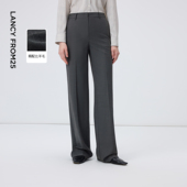 子2026年春季 裤 新款 朗姿设计感商务灰色羊毛职业显瘦气质女西装