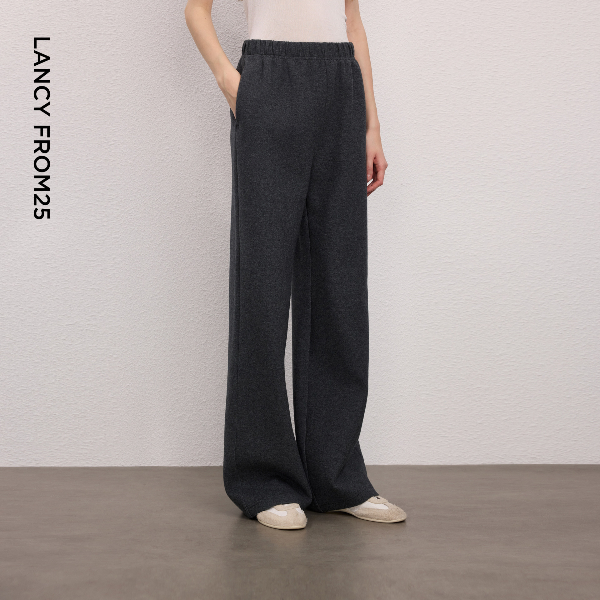 【Basic衣橱】朗姿25简约直筒裤百搭基础通勤长裤2026年冬季新款图片