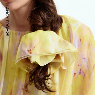 新款 朗姿印花度假风高级感气质百搭发圈2025年夏季 女 漾25系列