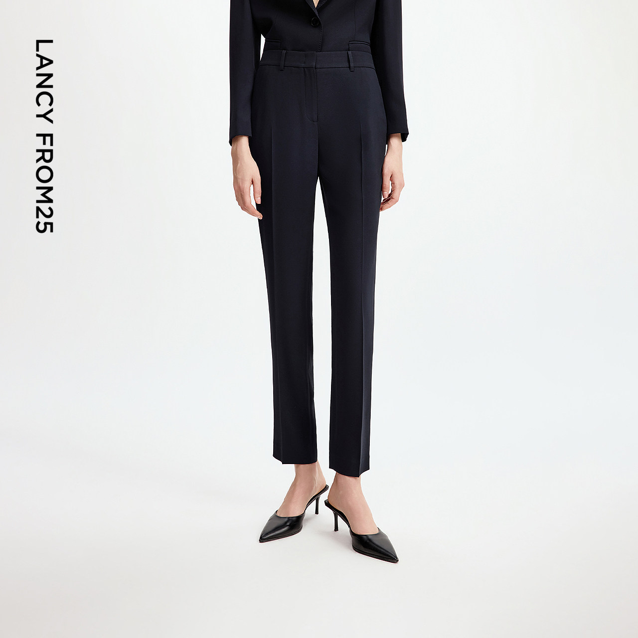 朗姿醋酸修身高腰商务九分直筒裤2025年秋季新款西裤气质时尚通勤,女装/女士精品,西装裤/正装裤,淘宝优惠券,粉丝福利购,淘宝优惠卷