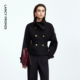 朗姿商务风立领短款 设计感风衣气质高级感双排扣通勤外套2025