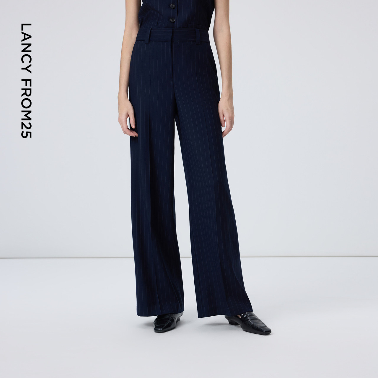 朗姿羊毛直筒高智感条纹西裤商务干练通勤直筒裤女2026年春季新款,女装/女士精品,西装裤/正装裤,淘宝优惠券,粉丝福利购,淘宝优惠卷
