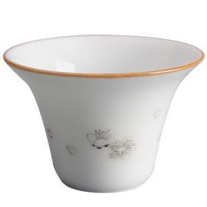 春山玉品甜白色釉马蹄杯全手工茶杯单杯主人品茗杯景德镇功夫茶具