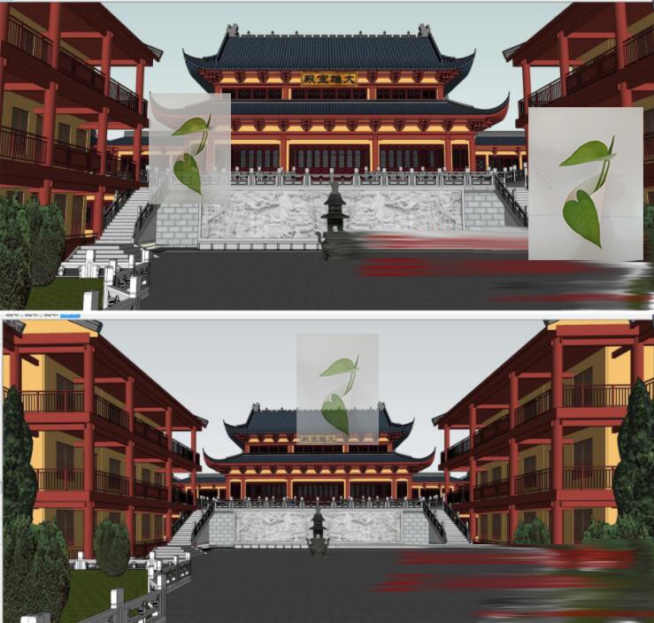大型中式汉唐风格宫殿大殿古建筑宝塔宝鼎雕塑寺庙寺院建筑su模型