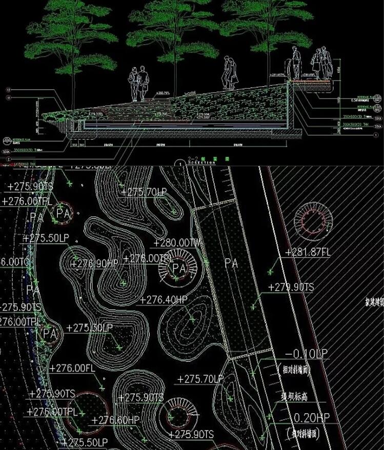 现代观光生态园滨水湿地公园园林景观规划+cad施工图大样+实景图