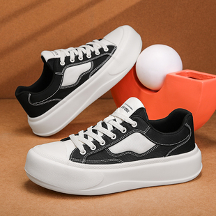 薄款 夏季 轻便潮流百搭帆布鞋 丑萌厚底休闲板鞋 透气男鞋 大头鞋 布鞋