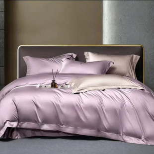 带礼盒 绫罗缎80s超细旦天丝棉磨毛床品四件套 东帝兴面料