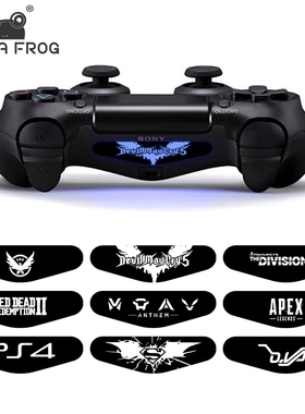 适用ps4/ps4 pro手柄贴纸发光条P4手柄LED灯贴PVC材质贴纸黑色