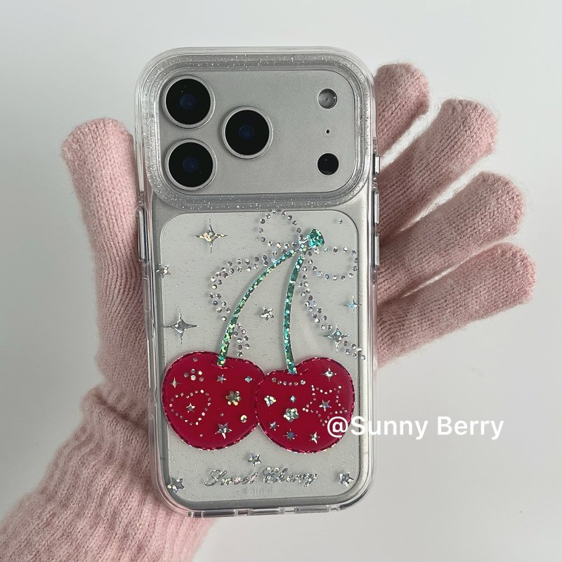 向日的浆果ins韩系小众少女心红樱桃银色蝴蝶结星星花花适用苹果17pro手机壳iphone16promax/14/15保护套防摔,3C数码配件,手机保护套/壳,淘宝优惠券,粉丝福利购,淘宝优惠卷