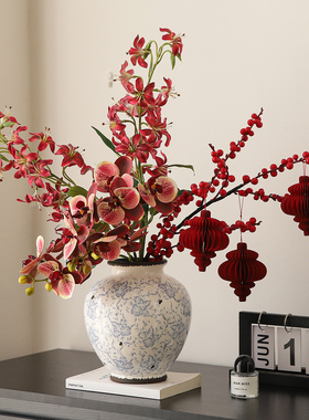2026过新年花束客厅电视餐边柜桌面氛围感布置装饰摆件高级感小众