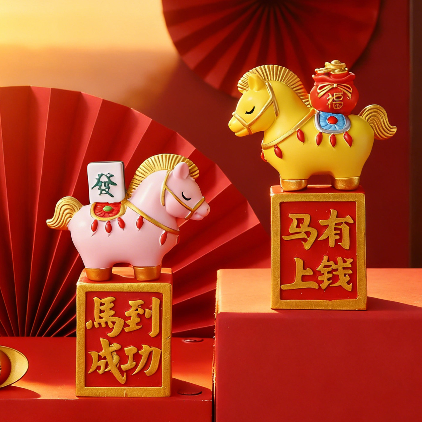 马年吉祥物生肖马本命年新年生日礼物女招财手办桌面马到成功摆件,家居饰品,桌面摆件,淘宝优惠券,粉丝福利购,淘宝优惠卷