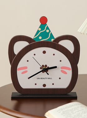 法式中古风创意轻奢高级感桌面时钟摆台式客厅家居电视柜座钟摆件