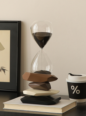 时来运转沙漏创意摆件轻奢高级感小众客厅办公室电视柜玄关装饰品