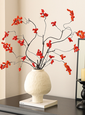 侘寂风陶瓷花瓶电视柜氛围感装饰摆件高级感宋代美学家居软装好物