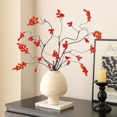 侘寂风陶瓷花瓶电视柜氛围感装饰摆件高级感宋代美学家居软装好物