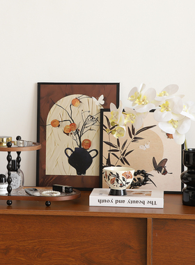 中古风入户玄关柜置物架摆件高级感小众客厅餐边柜新家氛围感好物