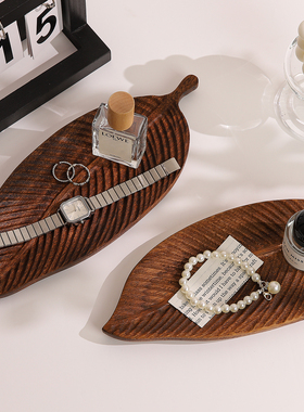 中古风入户玄关收纳桌面装饰摆件首饰展示收纳架拍摄道具香熏托盘