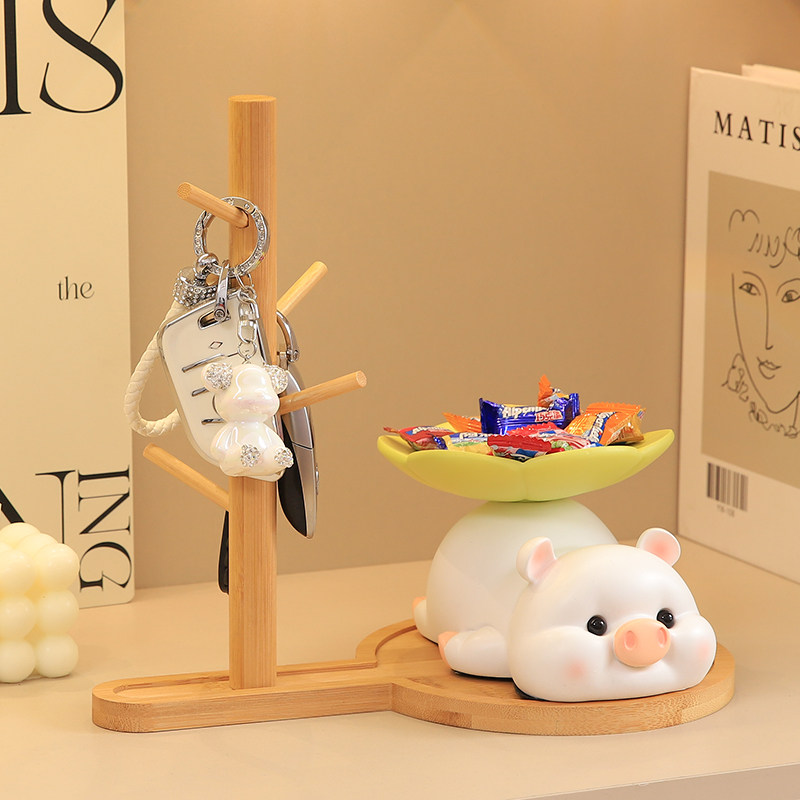 卡通可爱趴趴猪入户门口玄关钥匙收纳摆件鞋柜家居客厅桌面工艺品,家居饰品,装饰摆件,淘宝优惠券,粉丝福利购,淘宝优惠卷