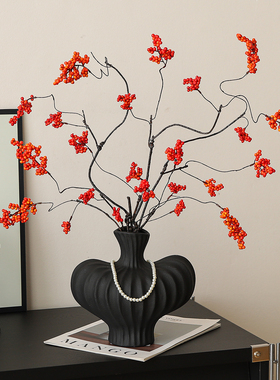 法式中古花瓶摆件客厅插花轻奢高档电视柜装饰摆件餐桌面花艺摆设