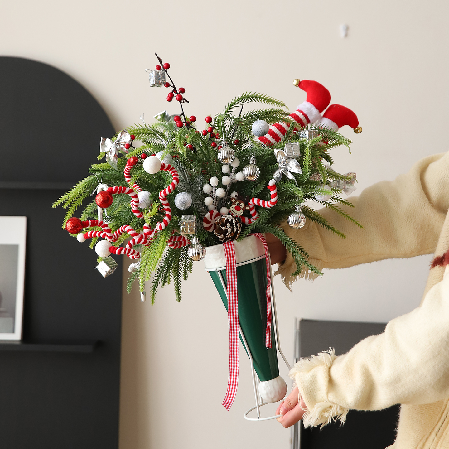 圣诞节氛围感场景布置圣诞树桌面装饰品摆件轻奢高档客厅家居好物