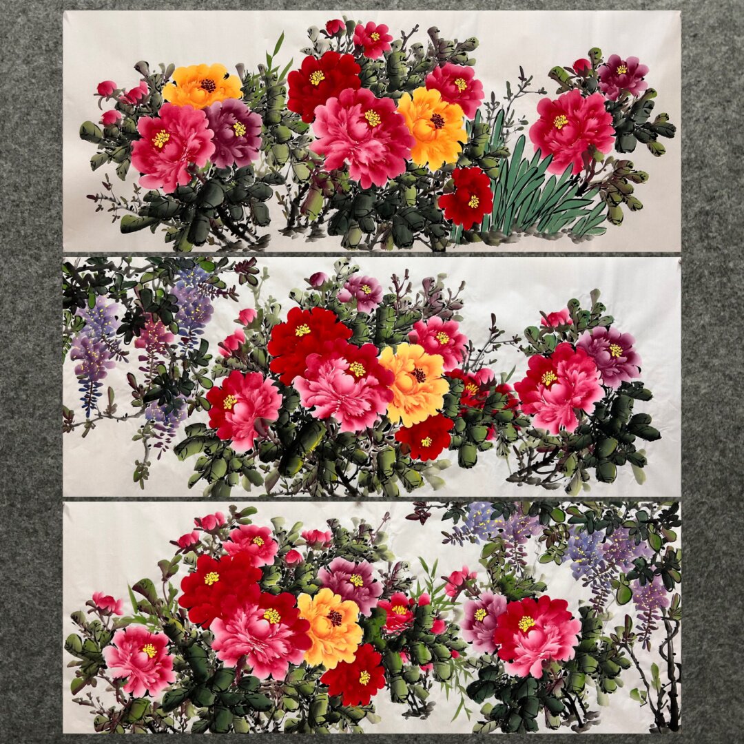 【8墨锦轩】特价精美装饰国画花鸟画纯手绘小六尺牡丹花开富贵180