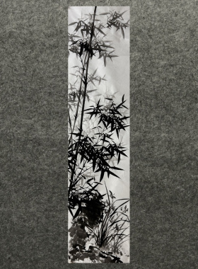 竹报平安国画8墨锦轩条幅花鸟画