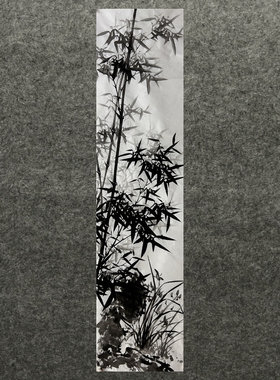 竹报平安国画8墨锦轩条幅花鸟画