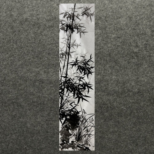 竹报平安国画8墨锦轩条幅花鸟画