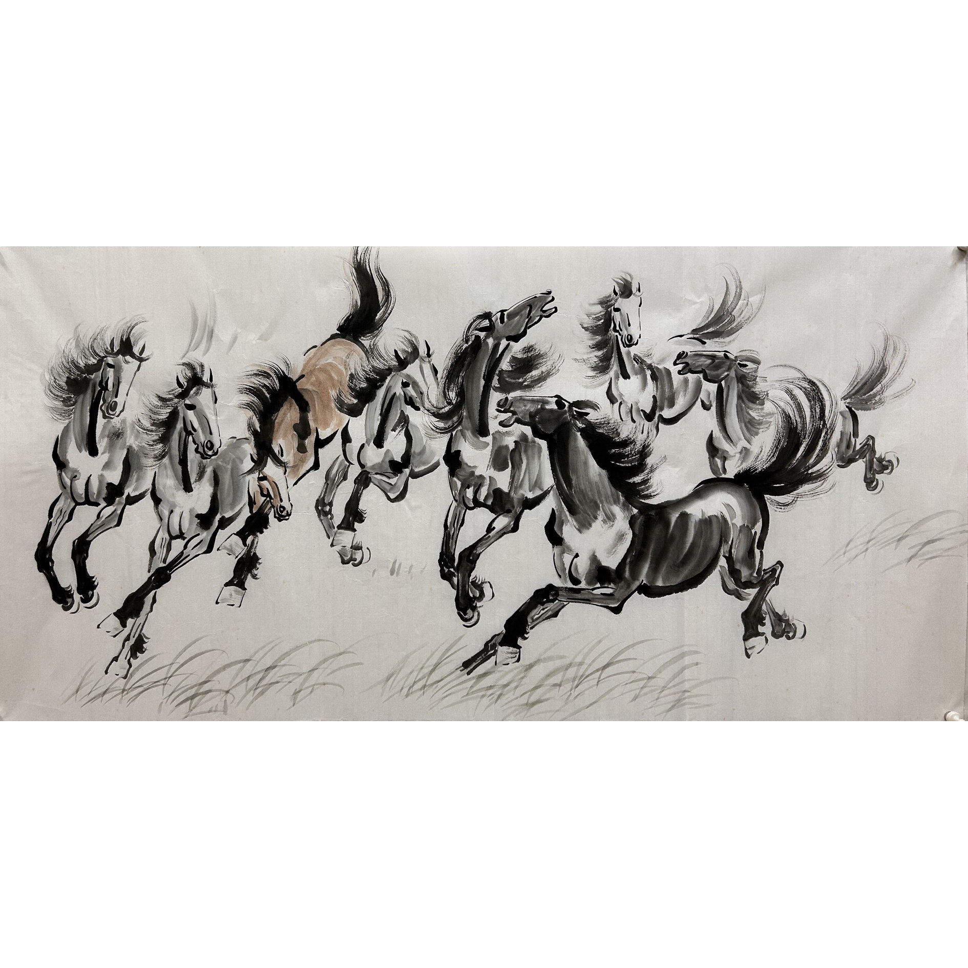 8墨锦轩装饰国画骏马动物纯手绘四尺马八骏马到成功AV6013117-20