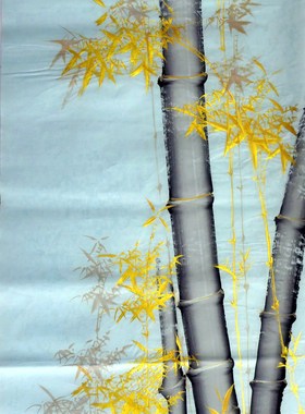 8墨锦轩中堂玄关国画纯手绘花鸟四尺竹子夜竹竹报平安AA1050326