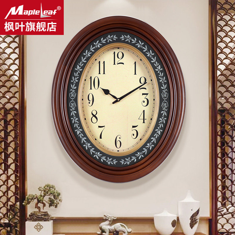 实木挂钟走时精准无噪音大号石英