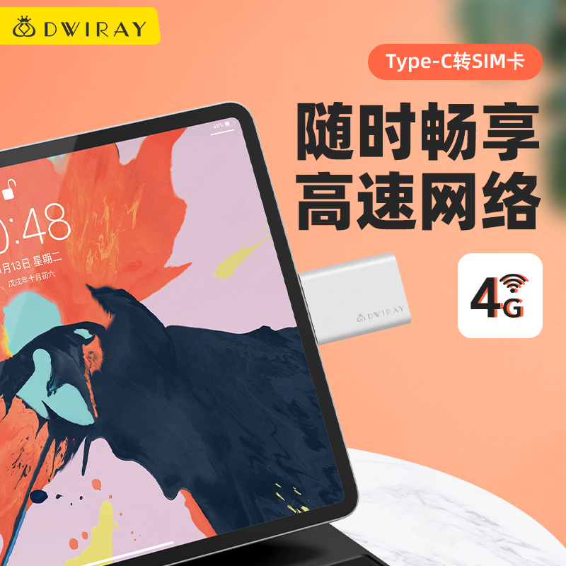 Type-C外置电话卡转换器适用于苹果平板ipad转usb接口HDMI笔记本MacBook电脑4G上网卡pro转接头air扩展拓展坞